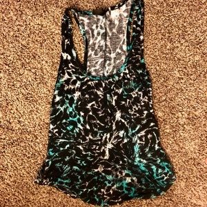 Black/Teal Racerback Tank